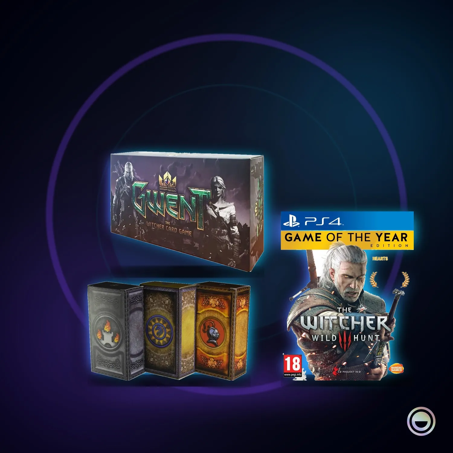 Настольная карточная игра Гвинт + Дополнение + игра Ведьмак 3: Дикая охота